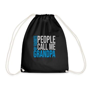 People Call Me Grandpa - Drawstring Bag - black - Front