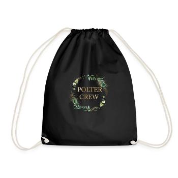 POLTER CREW! personalisierbar - Turnbeutel - Schwarz - Vorne