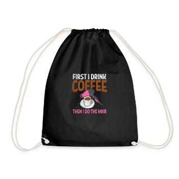 Hairstylist Hairdresser - Drawstring Bag - black - Front