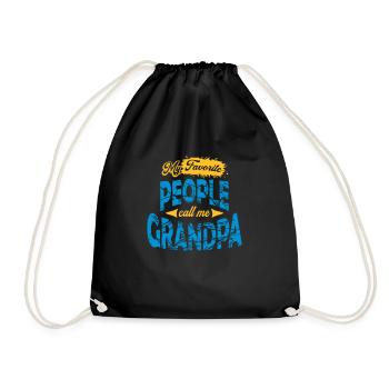 People Call Me Grandpa - Drawstring Bag - black - Front