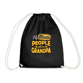 People Call Me Grandpa - Drawstring Bag - black - Front