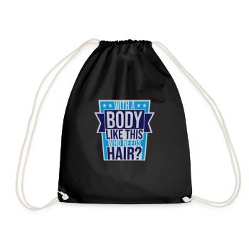 Qui a besoin de cheveux en disant - Sac de sport léger - noir - Devant