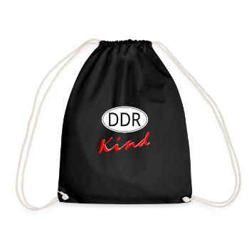 DDR Kind - Nostalgie Statement - Turnbeutel - Schwarz - Vorne