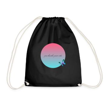you decide your vibe - Turnbeutel - Schwarz - Vorne