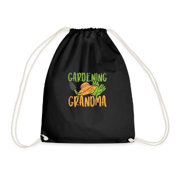 Gardening Grandma - Turnbeutel - Schwarz - Vorne