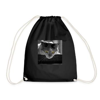 Die Katze - Turnbeutel - Schwarz - Vorne