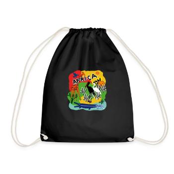Afrique Oiseaux lion - Sac de sport léger - noir - Devant