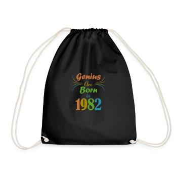 Genius Jahrgang 1982 - Turnbeutel - Schwarz - Vorne