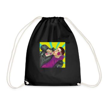 "Drunken BOY " Design für Klamotten und mehr - Turnbeutel - Schwarz - Vorne
