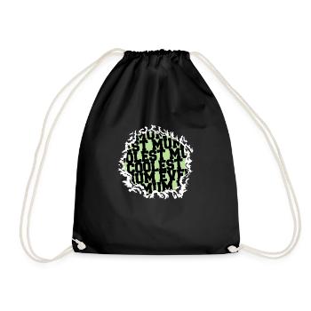 humor statement family reunion joke btc children - Drawstring Bag - black - Front