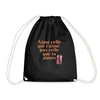 Aime celle qui t aime pas celle que tu aimes - Sac de sport léger - noir - Devant