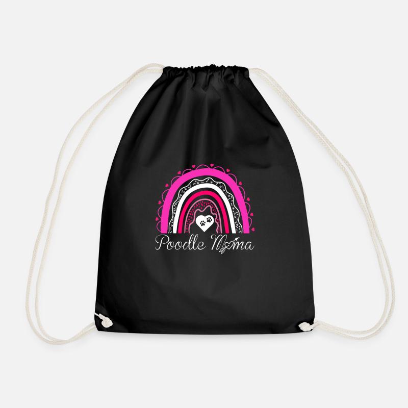Pudel Mama Regenbogen Pudel Mama - Turnbeutel - Schwarz