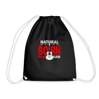 Natural Born Bass Player - Drawstring Bag - black - Front