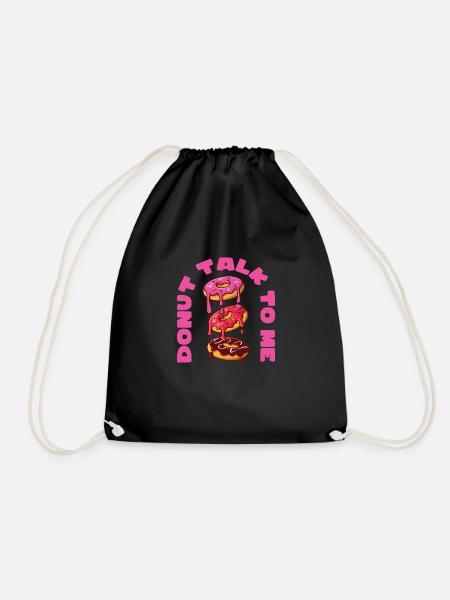 Donut talk to me - Turnbeutel - Schwarz
