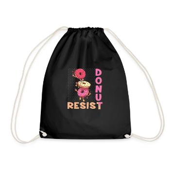 Donut Resist - Turnbeutel - Schwarz - Vorne