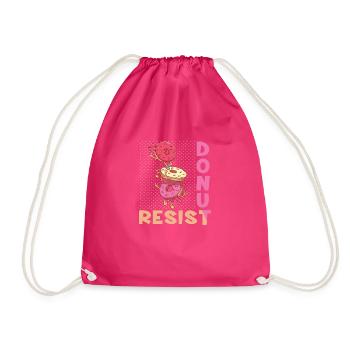 Donut Resist - Turnbeutel - Fuchsia - Vorne