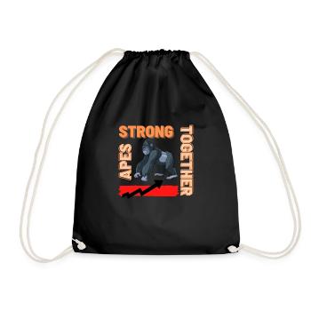 Ape's Strong Together - Turnbeutel - Schwarz - Vorne