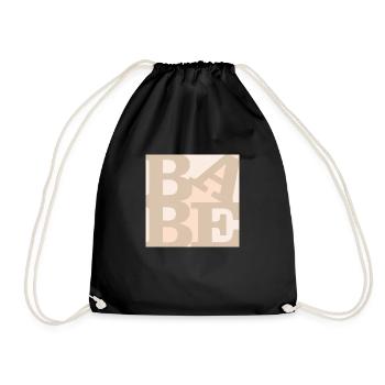 Babe WordPlay art original 1 - Sac de sport léger - noir - Devant