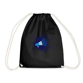 Symbole de blobs de couleur Megafon gouttes - Sac de sport léger - noir - Devant