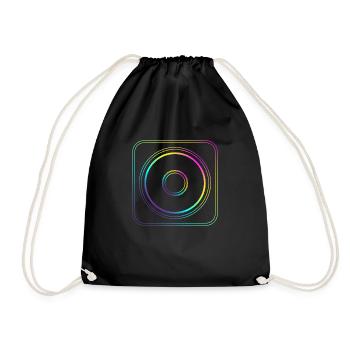 Colored Gradient Square - Drawstring Bag - black - Front