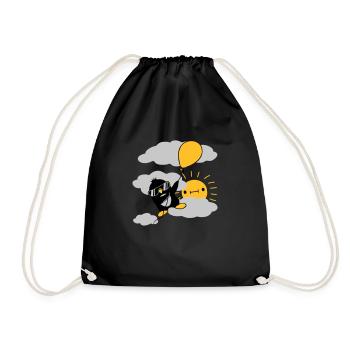 Flying Penguin Balloon Sun - Sac de sport léger - noir - Devant