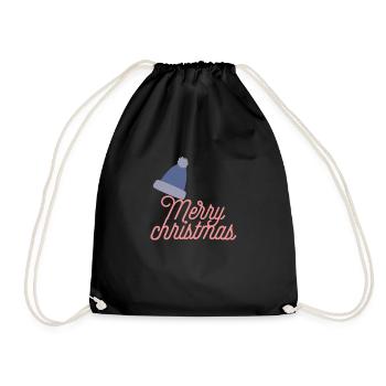Merry christmas - Turnbeutel - Schwarz - Vorne