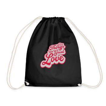 Quote do small things - Drawstring Bag - black - Front