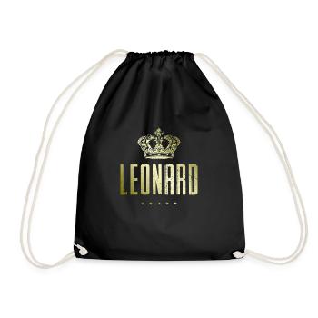 Leonard - Drawstring Bag - black - Front