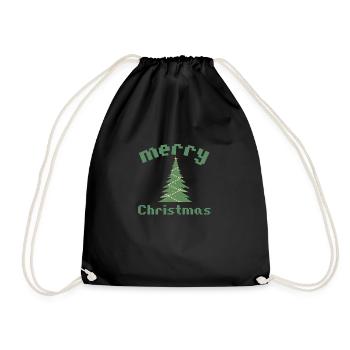 Merry christmas - Turnbeutel - Schwarz - Vorne