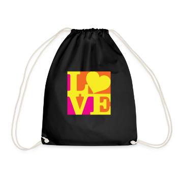 Love WordPlay art original 4 - Sac de sport léger - noir - Devant