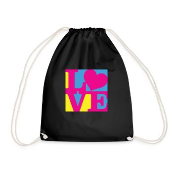 Love WordPlay art original 7 - Sac de sport léger - noir - Devant