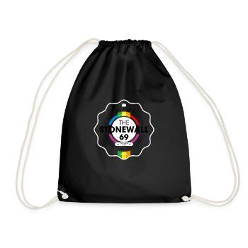 the stonewall pride 1969 gay - Drawstring Bag - black - Front