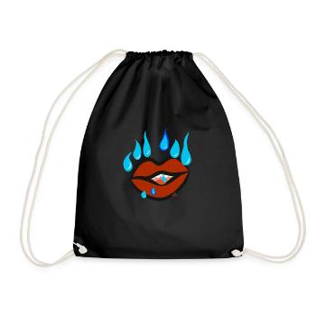 Les lèvres cherchent les larmes v11.00 - Sac de sport léger - noir - Devant