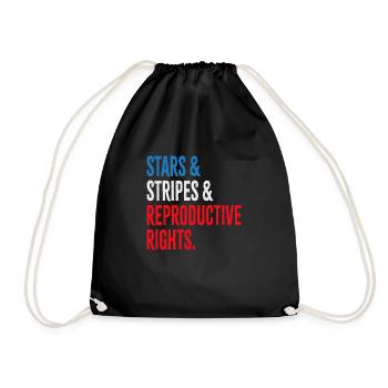 Stars & Stripes & Reproductive Rights - Drawstring Bag - black - Front
