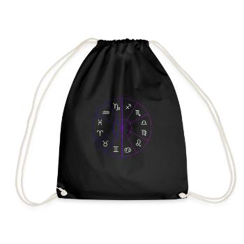 Zodiac sign - Drawstring Bag - black - Front