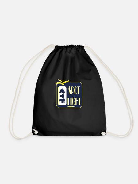 Cool Lighthouse Motif Sea Coast Beach Gift - Drawstring Bag - black