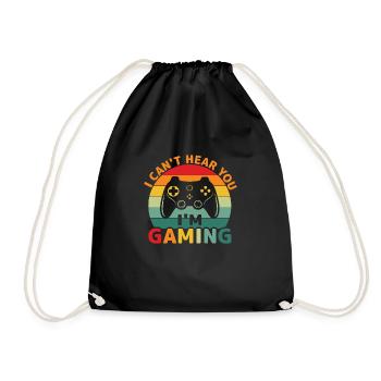 Gamergaming, Konsole - Can't hear you I'am Gaming - Turnbeutel - Schwarz - Vorne