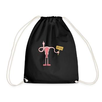 Mind your own Uterus - Drawstring Bag - black - Front