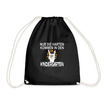 Harte Kindergärtner - Turnbeutel - Schwarz - Vorne