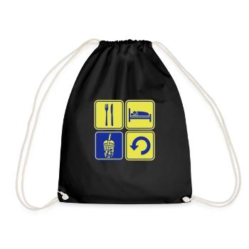Répétez Boba Tea tous les jours - Sac de sport léger - noir - Devant