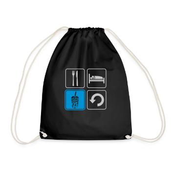 Boba Tea Répéter tous les jours - Sac de sport léger - noir - Devant