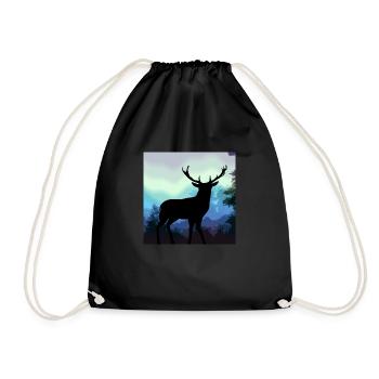 Deer - Drawstring Bag - black - Front
