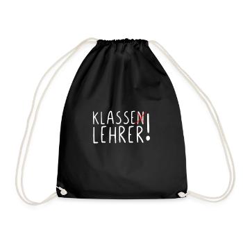 Klasse Lehrer - Turnbeutel - Schwarz - Vorne