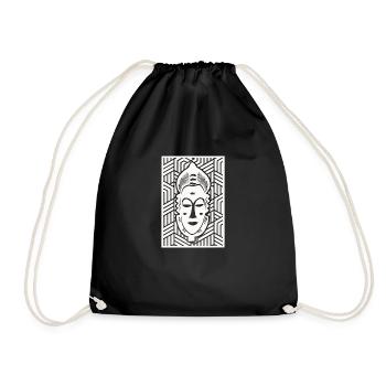 Côte d'ivoire - masque Baoulé - Sac de sport léger - noir - Devant