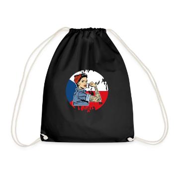 Czech Czech Republic Czech Republic - Drawstring Bag - black - Front