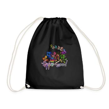 Hippie Soul Butterfly peace in love - Drawstring Bag - black - Front