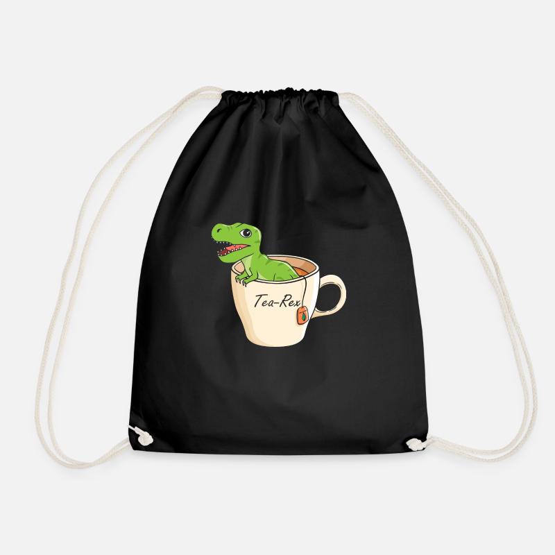 Tea-Rex Süßer T Rex Dinosaur Dino Tee Liebhaber - Turnbeutel - Schwarz