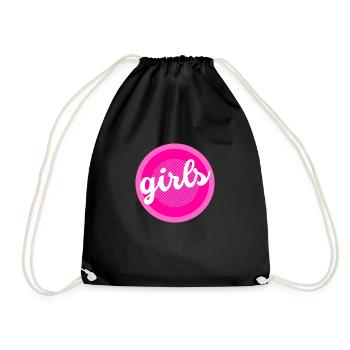 Girls cercle rose - femme fille - Sac de sport léger - noir - Devant