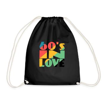 60's in Love - Turnbeutel - Schwarz - Vorne