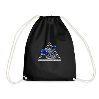 Beautiful Jellyfish Design in Blue Underwater - Drawstring Bag - black - Front